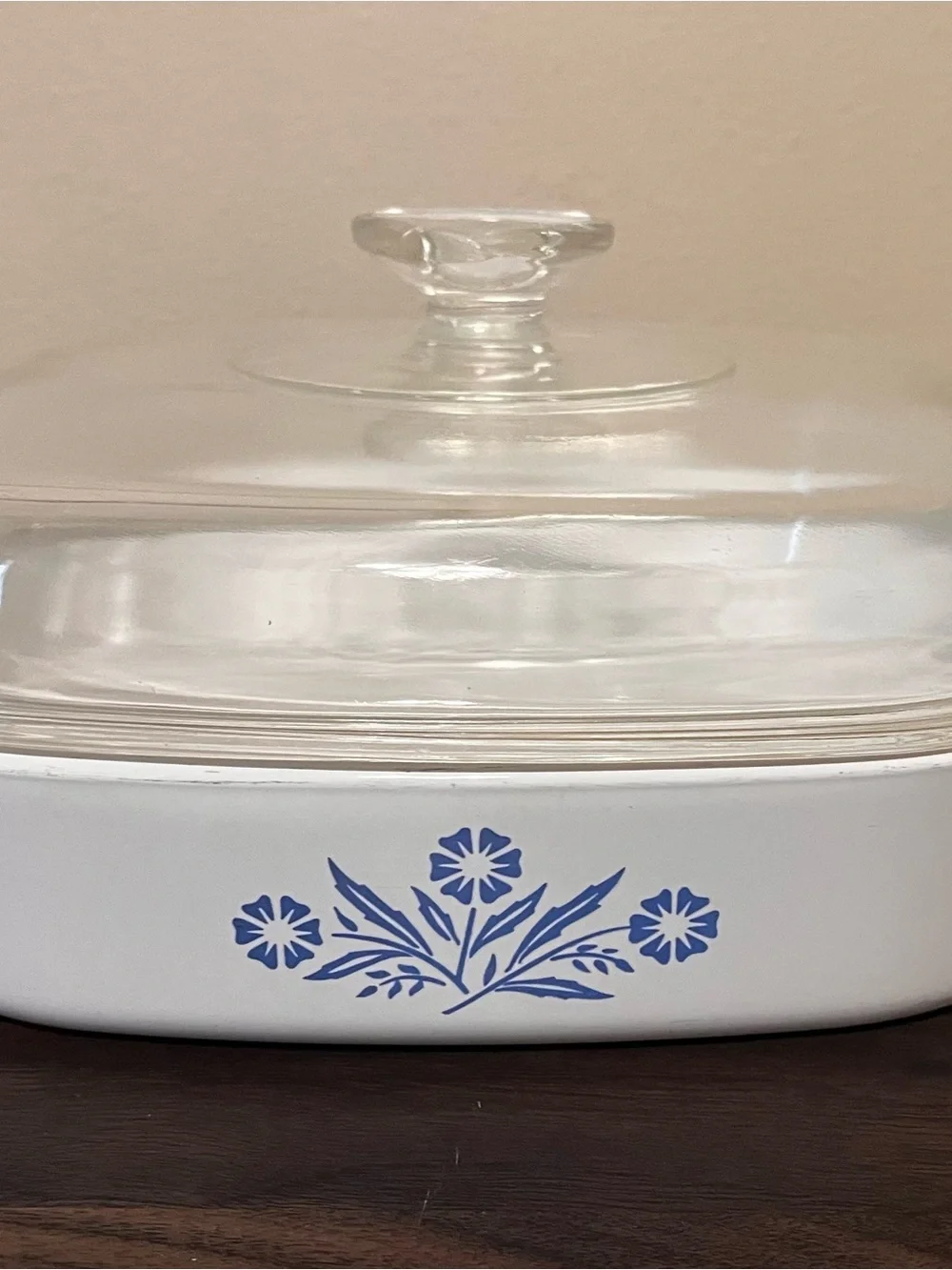 Vintage Corning Ware Blue Cornflower Casserole Dish with Pyrex Lid